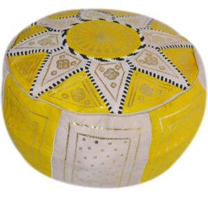 Handcrafted Leather Pouf