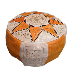 Handcrafted Leather Pouf