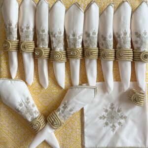 Moroccan Hand-Embroidered Tablecloth
