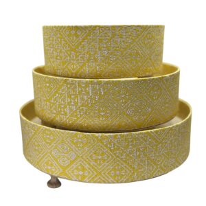 Moroccan Yellow Decorated Trays
