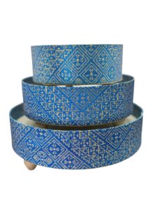 Blue Decorated Trays