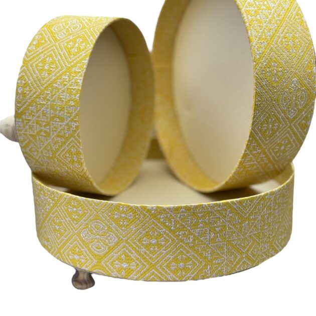 Moroccan Yellow Decorated Trays - Image 2